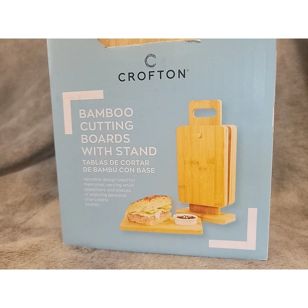 Charcuterie cutting/serving board set, 6 Mini boards with stand